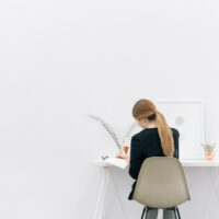 Woman working at desk
